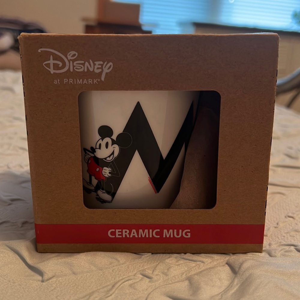 NWOT Disney at Primark Mickey M Mug with Spoon